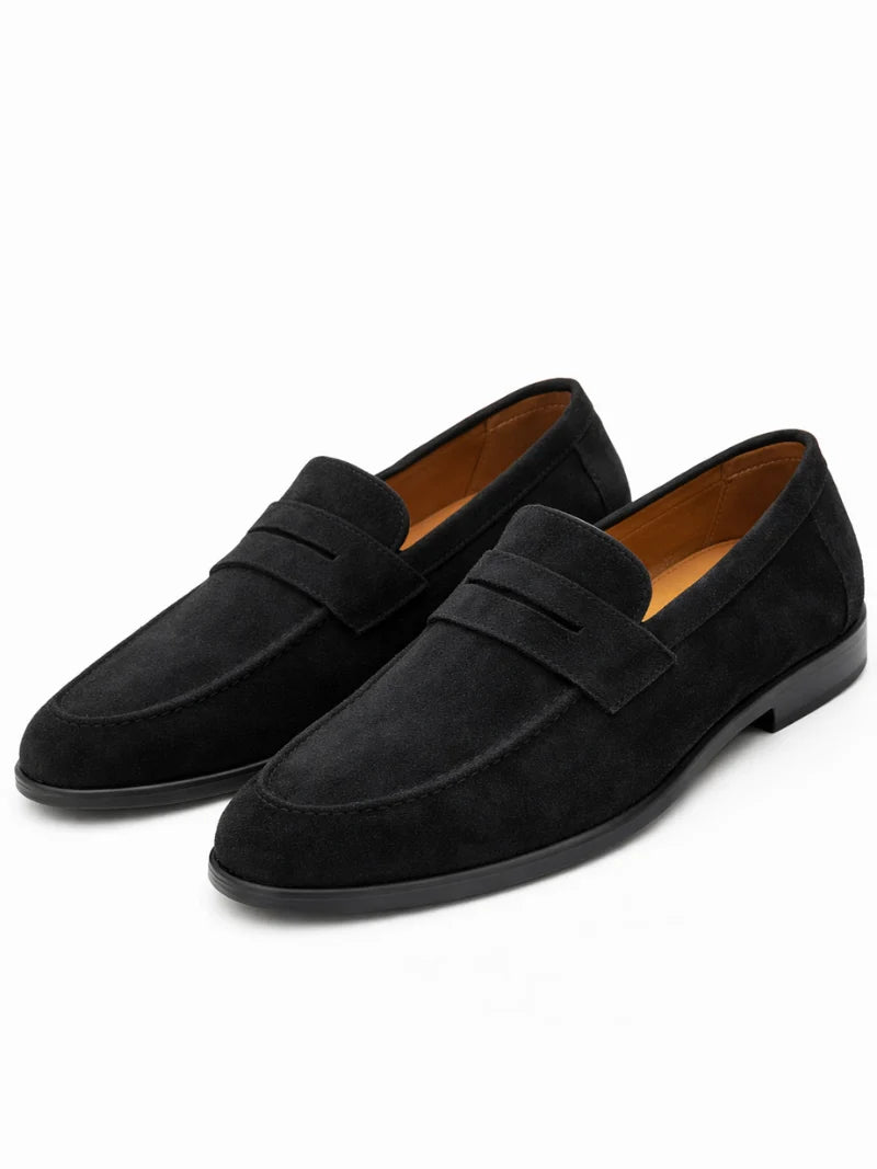 Suede Loafers Black